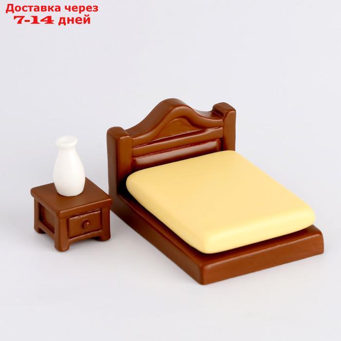 Миниатюра кукольная "Спальное место", набор кровать и тумба - фото 1 - id-p227068305