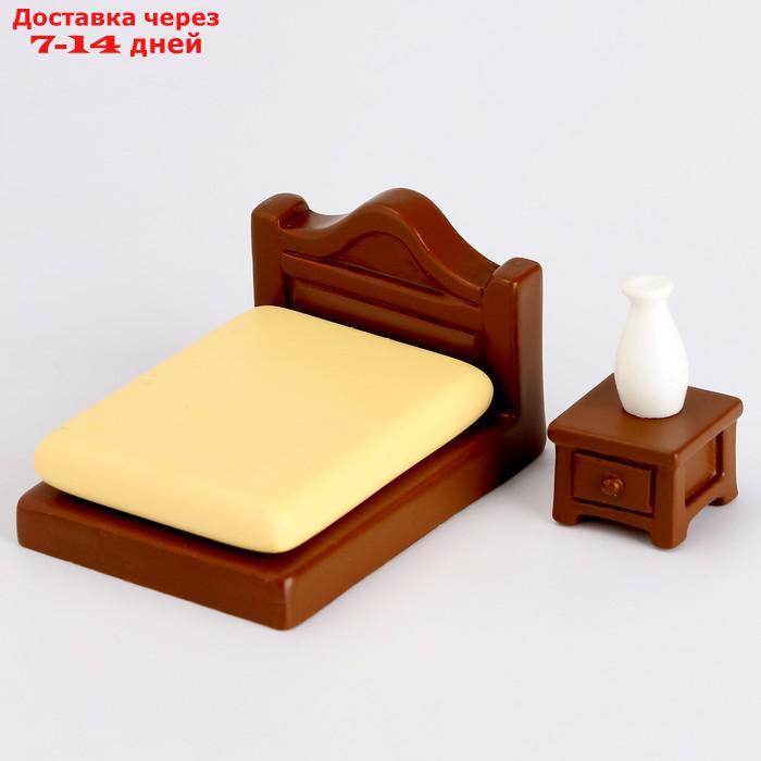Миниатюра кукольная "Спальное место", набор кровать и тумба - фото 2 - id-p227068305