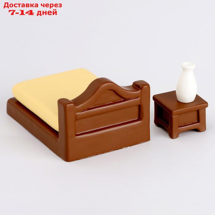 Миниатюра кукольная "Спальное место", набор кровать и тумба - фото 3 - id-p227068305