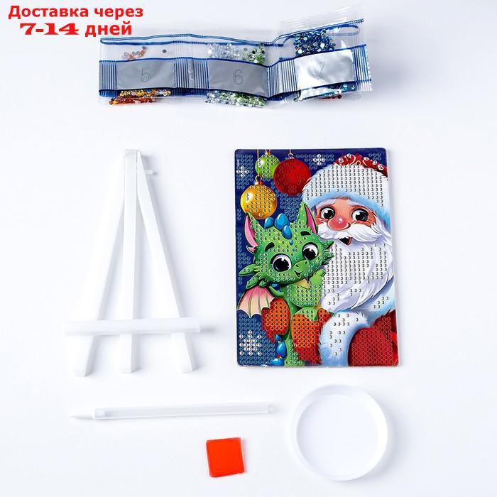 Алмазная мозаика для детей "С Новым Годом", 10 х 15 см - фото 5 - id-p227065834