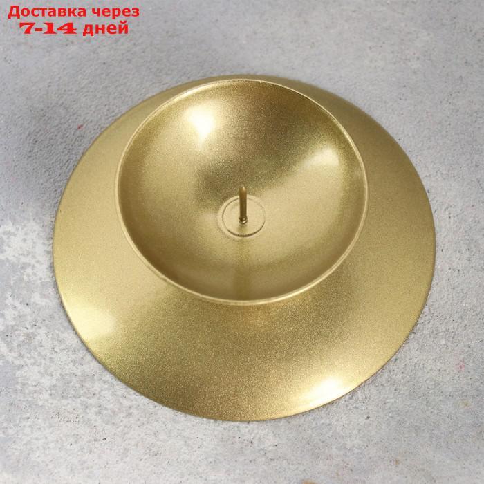 Подсвечник "Гадальный Н" металл на одну свечу, 7,3х3 см, золотой - фото 3 - id-p227068611