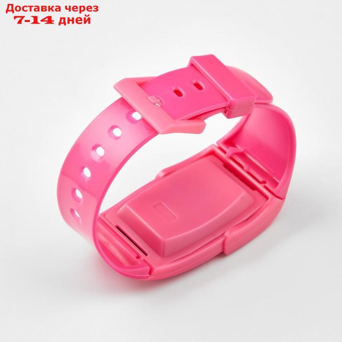 Часы наручные электронные детские, с калькулятором, ремешок силикон, l-21 см, розовые - фото 3 - id-p227059983