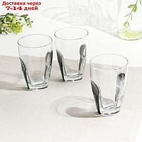 Набор стаканов "Снэп", стеклянный, 260 мл, 3 шт, серый пластиковый аксессуар