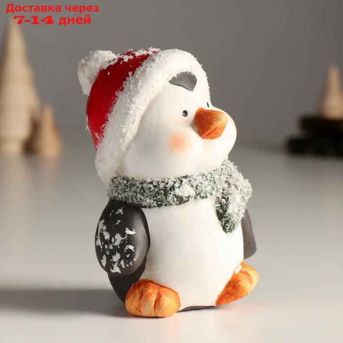 Сувенир керамика "Пингвинёнок в шапке и шарфике" 9х7,5х11,5 см - фото 2 - id-p227058597