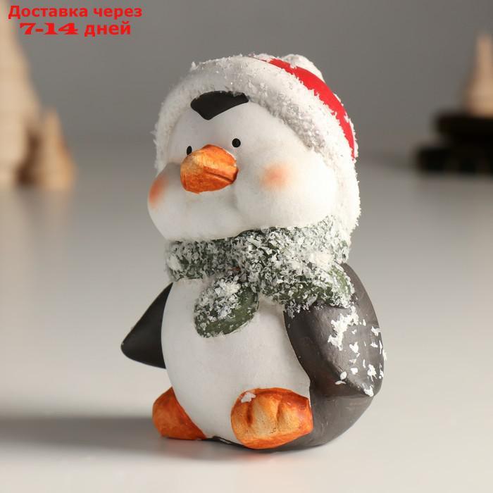 Сувенир керамика "Пингвинёнок в шапке и шарфике" 9х7,5х11,5 см - фото 5 - id-p227058597