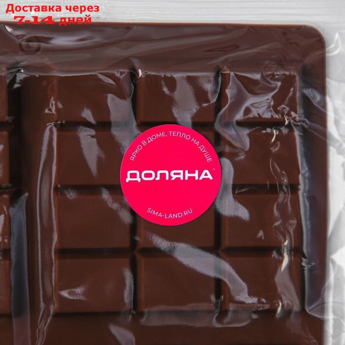 Форма для шоколада силиконовая 6 ячеек 27,5х18х1 см (7,5х7,5см) "Плитка", цвет коричневый - фото 7 - id-p227071324