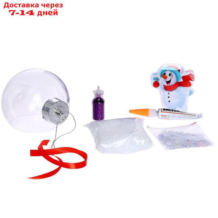 Набор для опытов "Новогодний шарик", снеговик, в пакете - фото 1 - id-p227049545