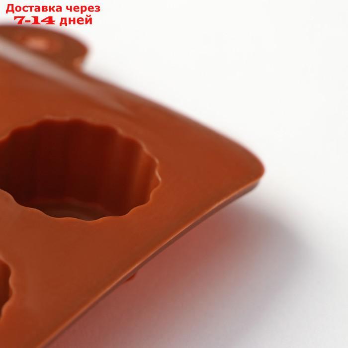 Форма для выпечки 15 ячеек "Конди" 20х11х1,5см (2,5х2,5х1,5 см), цвет коричневый - фото 5 - id-p227053220