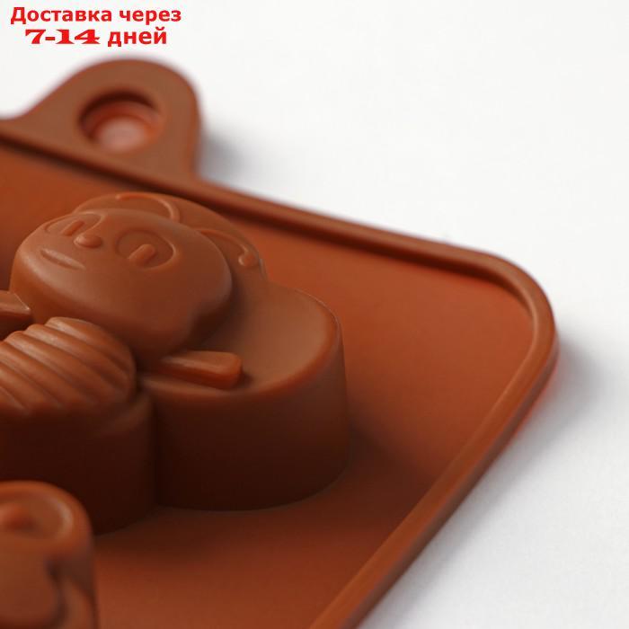 Форма для льда и шоколада 8 ячеек "Насекомые" 22х11,5х2 см, цвет коричневый - фото 4 - id-p227053236
