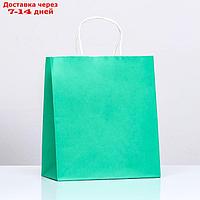 Пакет крафт "Радуга", зелёный, 22 х 12 х 25 см, 150 г/м2