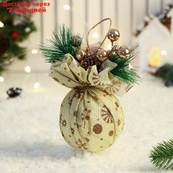Шар пластик декор "Блеск рождества" снежинки, 8х12 см, белый - фото 3 - id-p227069104