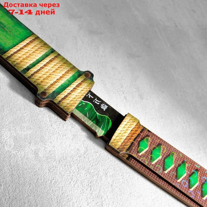 Сувенир деревянный "Нож Танто", в ножнах, зеленый - фото 8 - id-p227055498