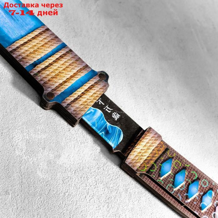 Сувенир деревянный "Нож Танто", в ножнах, синий - фото 8 - id-p227055502