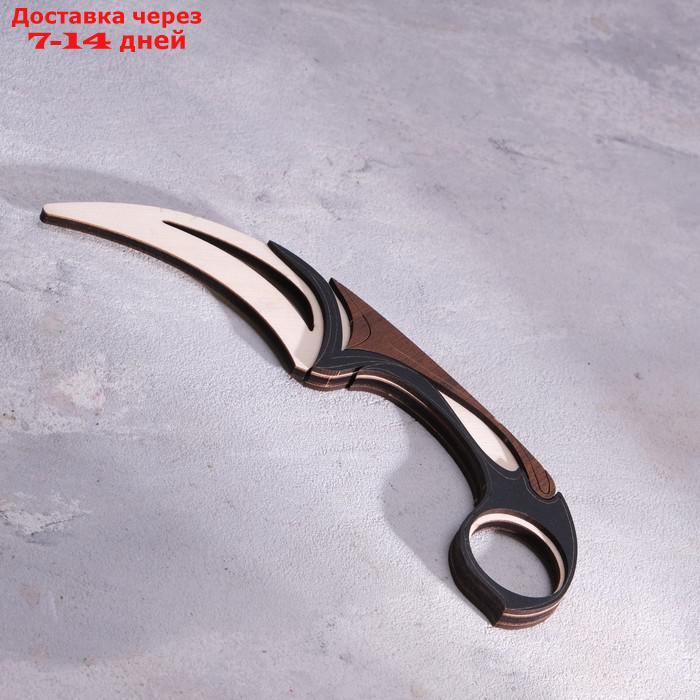 Сувенир деревянный "Нож Керамбит. Средневековье", коричневый - фото 1 - id-p227055503