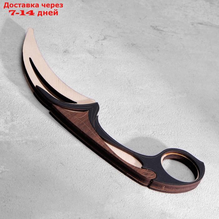 Сувенир деревянный "Нож Керамбит. Средневековье", коричневый - фото 2 - id-p227055503
