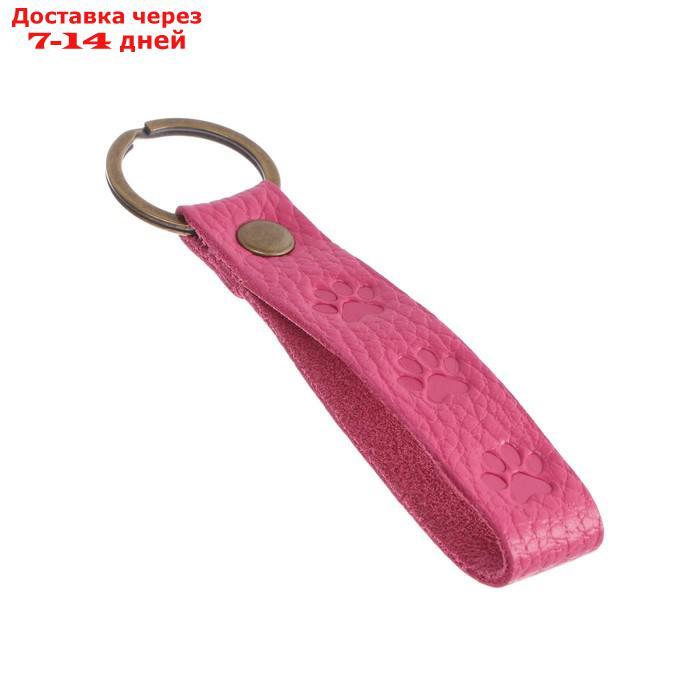 Брелок для автомобильного ключа, ремешок, натуральная кожа, розовый, лапка - фото 4 - id-p227053308