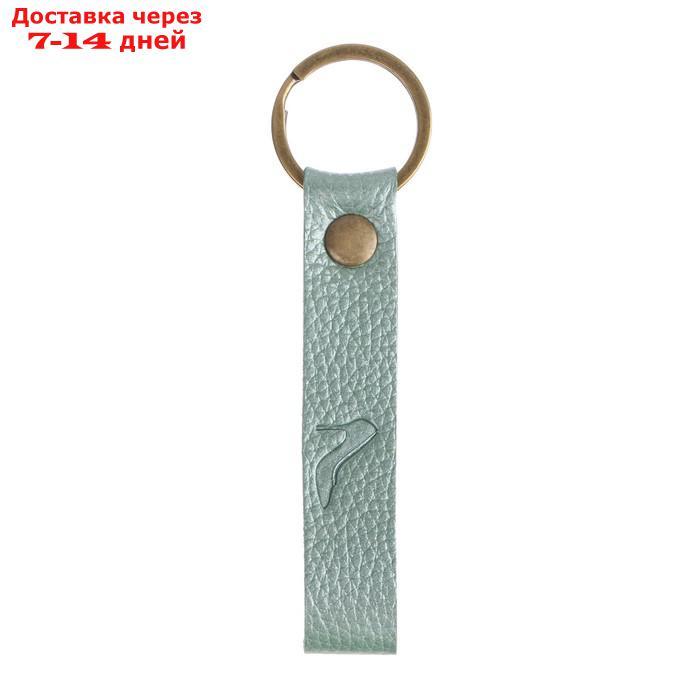 Брелок для автомобильного ключа, ремешок, натуральная кожа, светло-зеленый, каблук - фото 3 - id-p227053310