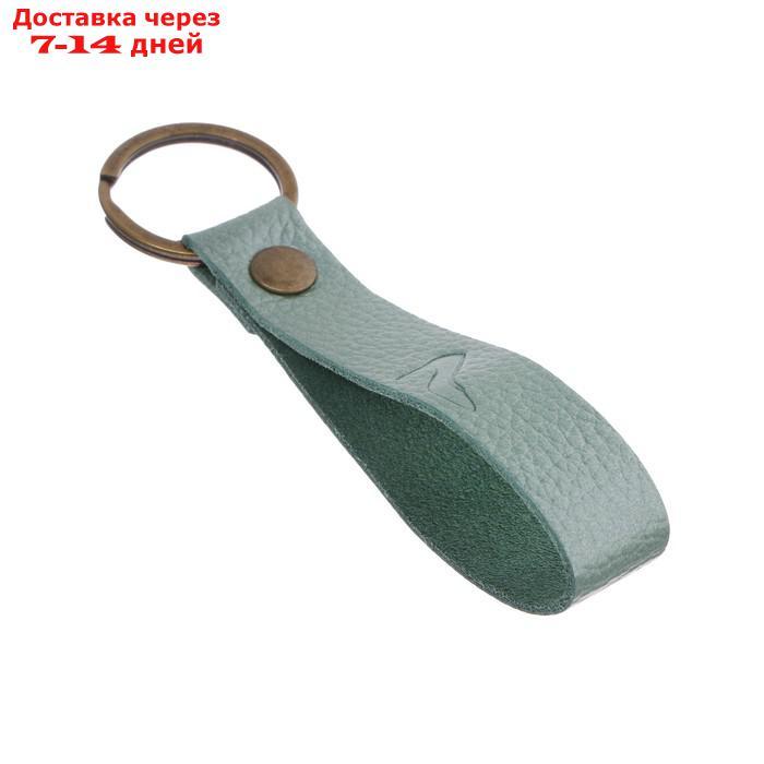 Брелок для автомобильного ключа, ремешок, натуральная кожа, светло-зеленый, каблук - фото 4 - id-p227053310