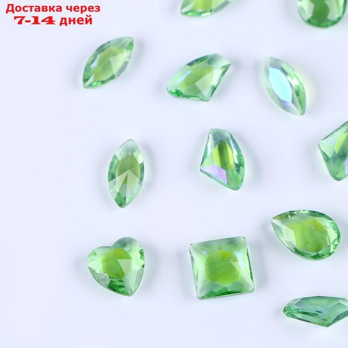 Камешки декоративные для творчества, набор 15 шт., цвет светло-зелёный, камни от 6 до 14 мм - фото 2 - id-p227069235