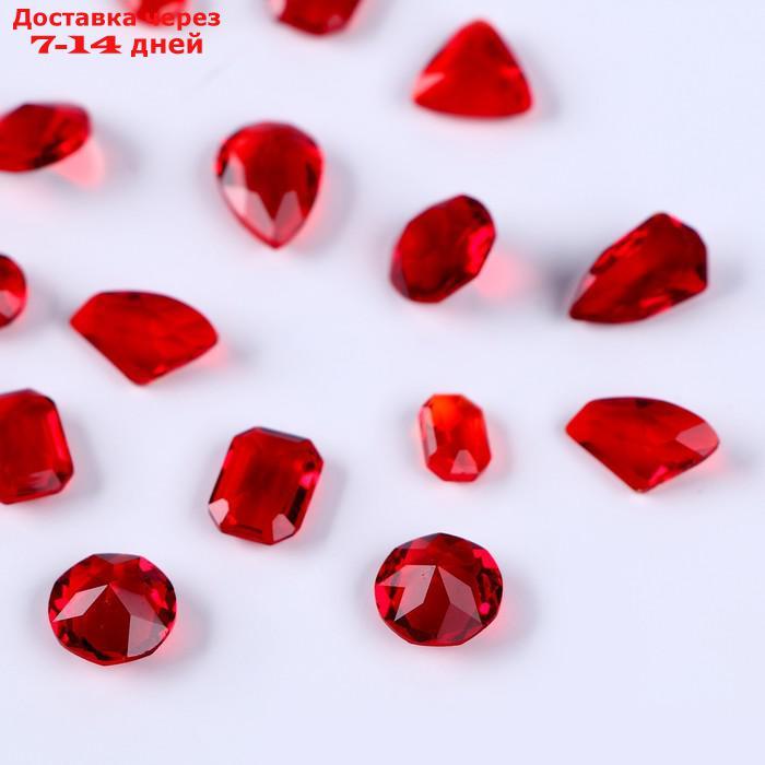 Камешки декоративные для творчества, набор 15 шт., цвет красный, камни от 6 до 14 мм - фото 2 - id-p227069241