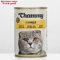 Влажный корм Chammy для кошек, курица в соусе, ж/б, 415 г