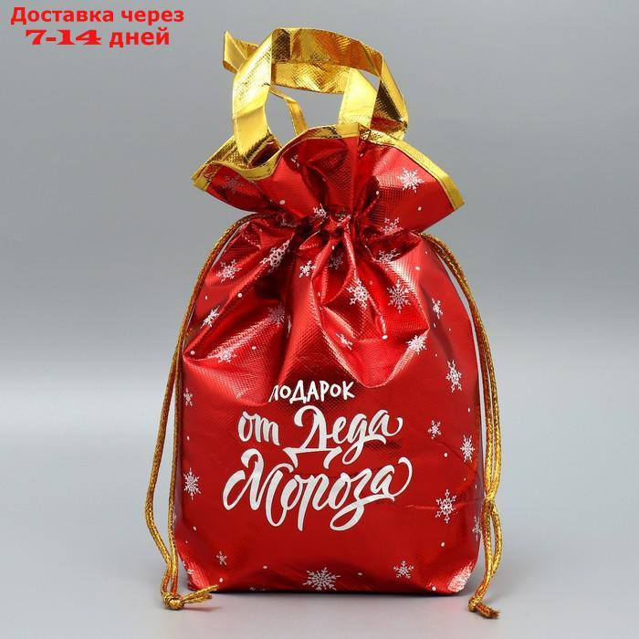 Пакет-мешок из нетканного материала "Подарок от Деда Мороза", 25 × 32 см - фото 1 - id-p227069316