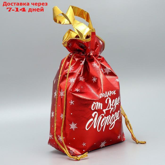 Пакет-мешок из нетканного материала "Подарок от Деда Мороза", 25 × 32 см - фото 2 - id-p227069316