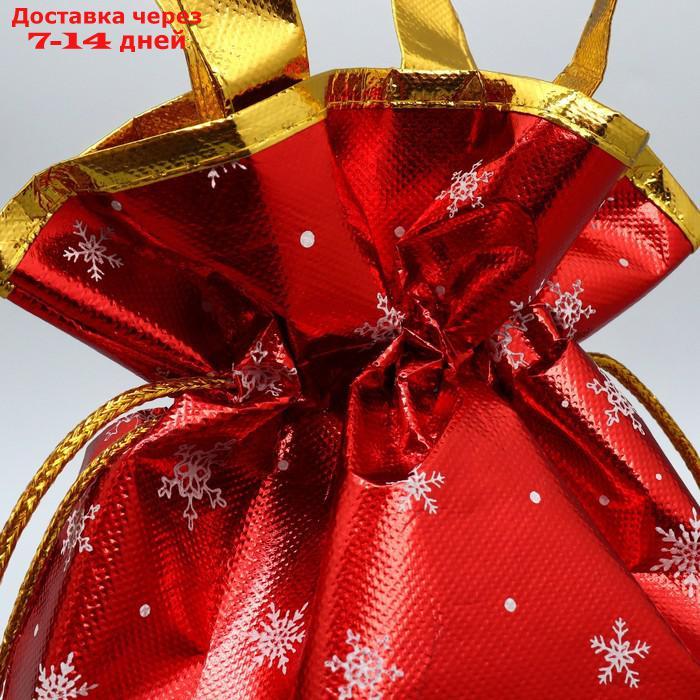 Пакет-мешок из нетканного материала "Подарок от Деда Мороза", 25 × 32 см - фото 3 - id-p227069316