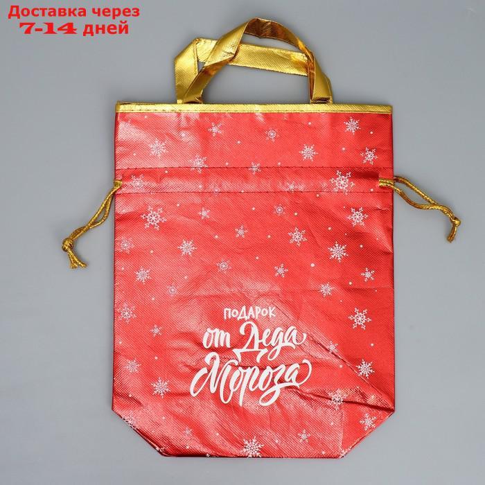 Пакет-мешок из нетканного материала "Подарок от Деда Мороза", 25 × 32 см - фото 5 - id-p227069316
