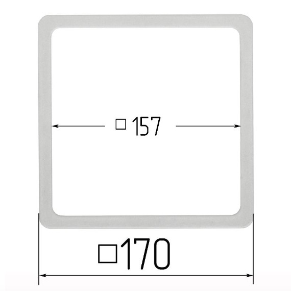 Квадрат прозрачный 170х170 мм