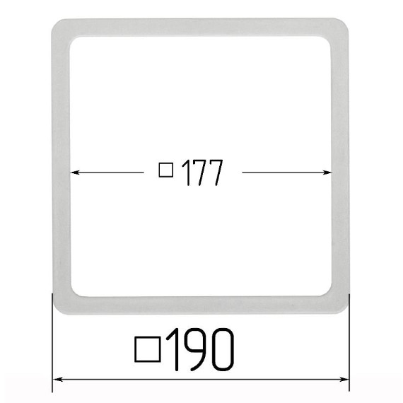Квадрат прозрачный 190х190 мм