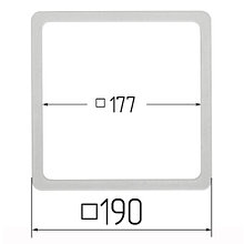 Квадрат прозрачный 190х190 мм