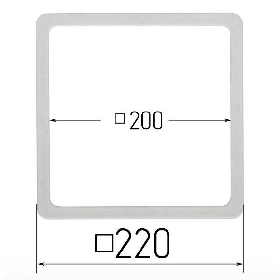 Квадрат прозрачный 220х220 мм