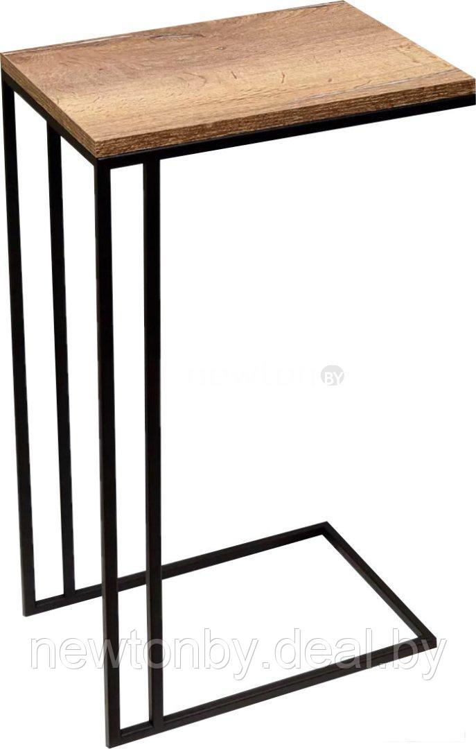 Приставной столик BZT Simmin Duo SDBW001 (черное двойное основание/коричневая доска) - фото 1 - id-p227174887