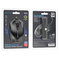 Мышь проводная Borofone BG10 (с подсветкой, 1.45 м.) черный
