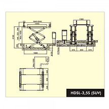 Ножничный подъёмник, г/п 3.5т, арт. HDSL-3.5S (SUV), фото 3