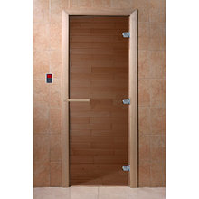 Дверь для сауны DoorWood "Теплый день" 170х70 (коробка листва)