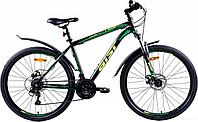 Велосипед AIST Quest Disc/26/20/черно-зеленый/2022