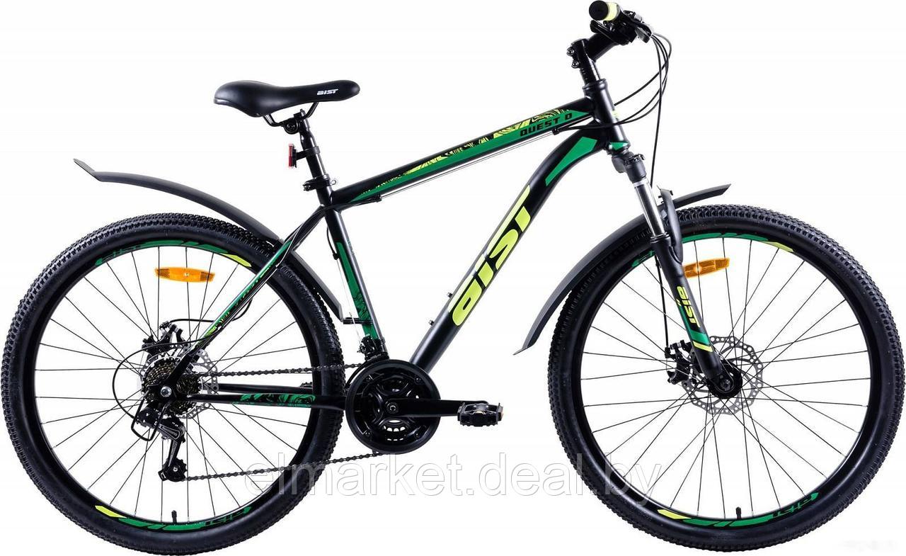 Велосипед AIST Quest Disc/26/20/черно-зеленый/2022 - фото 1 - id-p227175675