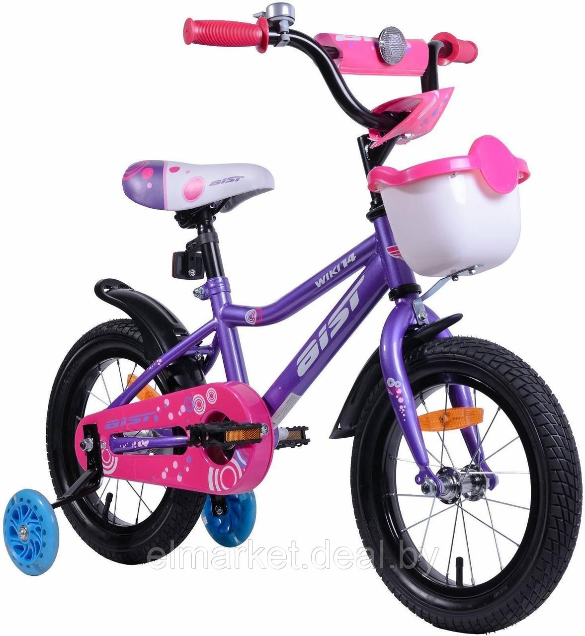 Велосипед AIST WIKI 14/14//фиолетовый/2024 - фото 1 - id-p227175682