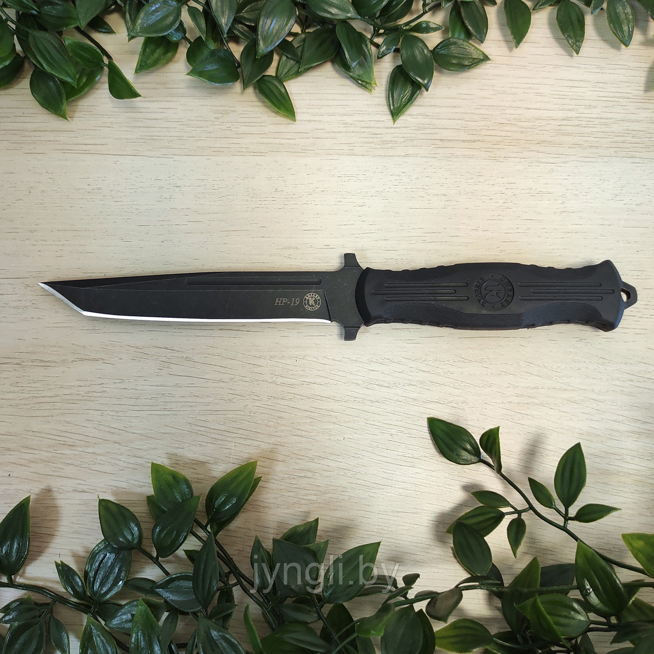 Нож туристический НР-19, черный - фото 1 - id-p208154561