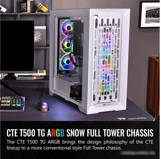 Корпус Thermaltake CTE T500 TG ARGB Snow CA-1X8-00F6WN-01 - фото 2 - id-p227175978