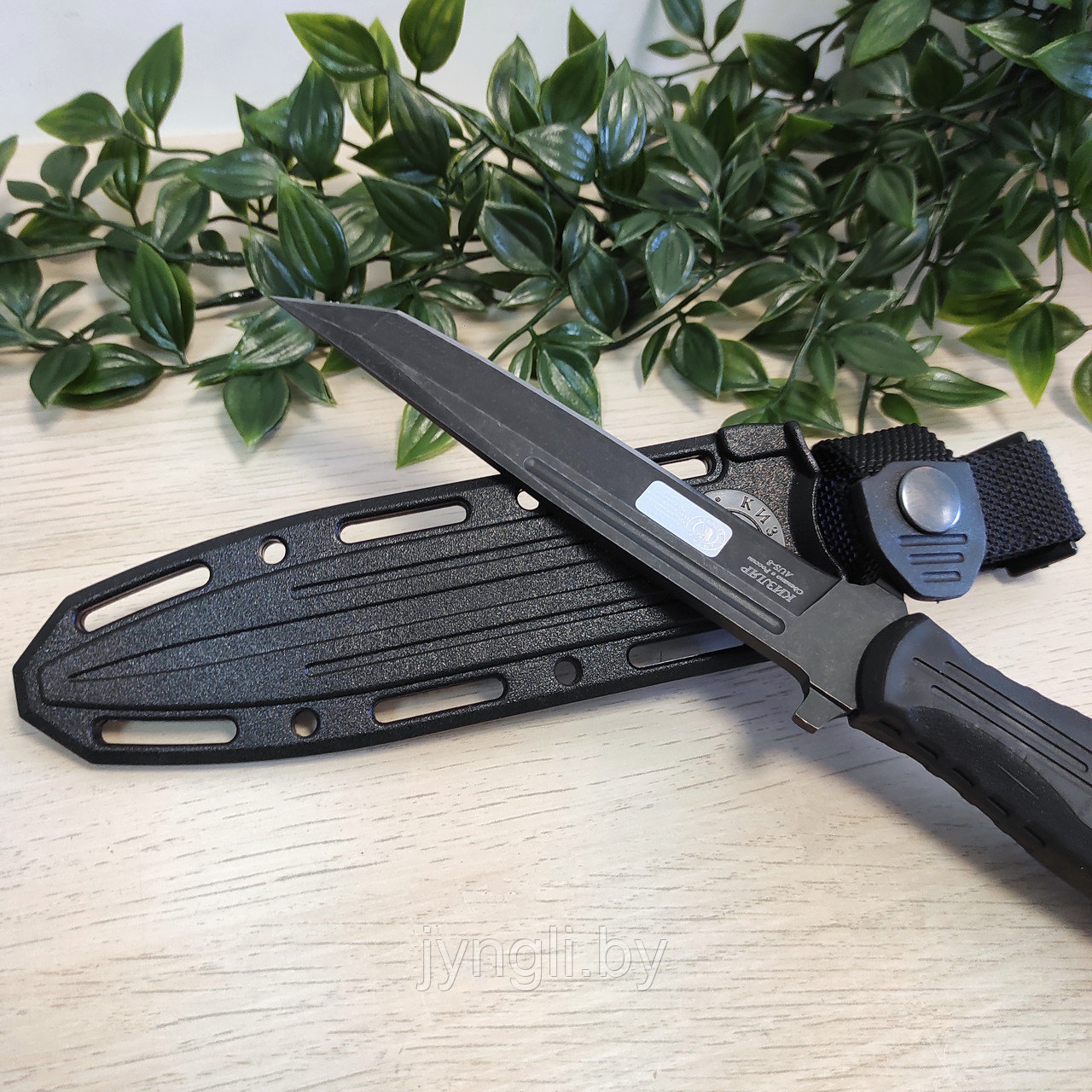 Нож туристический НР-19, черный - фото 3 - id-p208154561