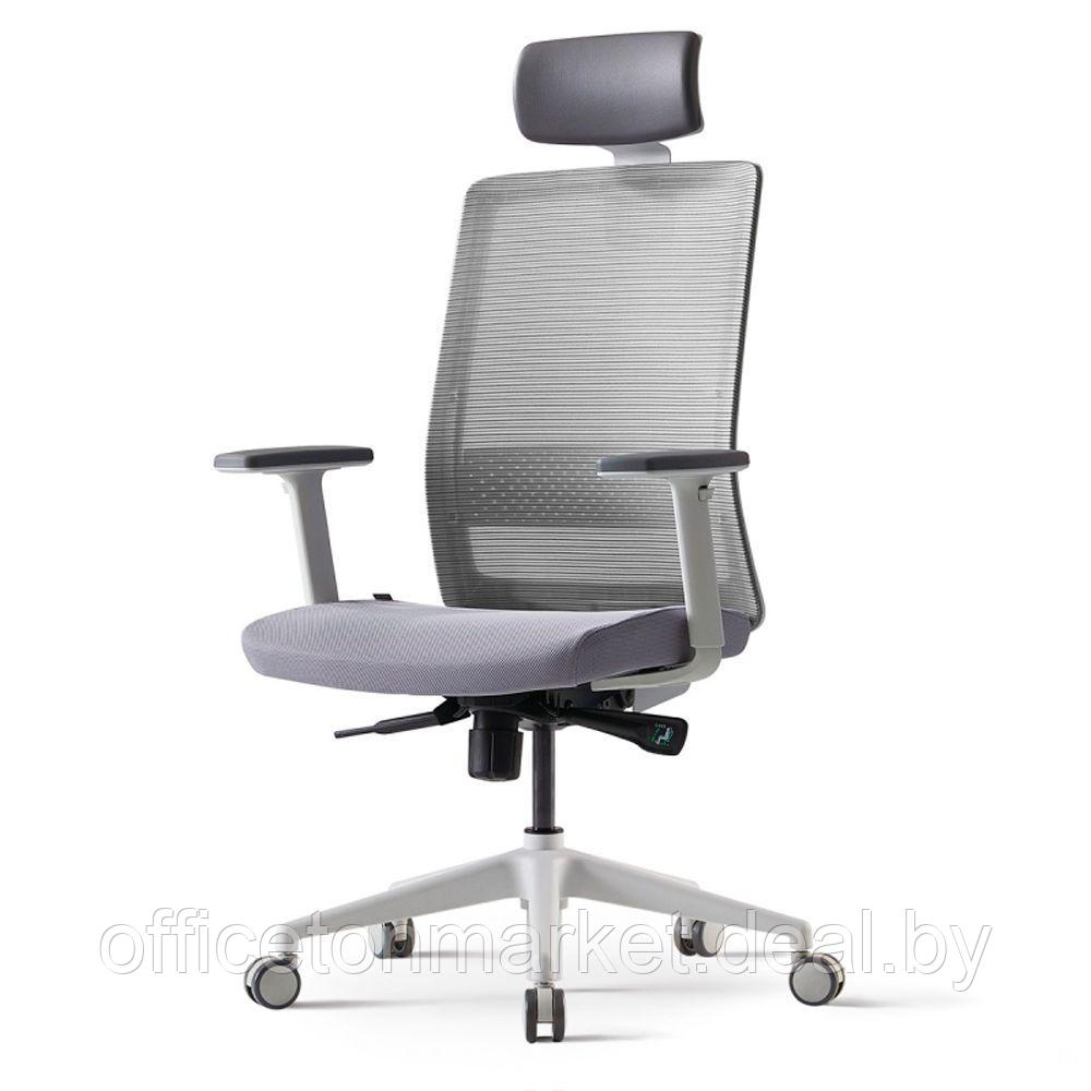 Кресло для руководителя BESTUHL "S30", сетка, ткань, пластик, серый - фото 1 - id-p220129756