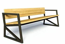 Скамейка уличная С22 1700х400х700