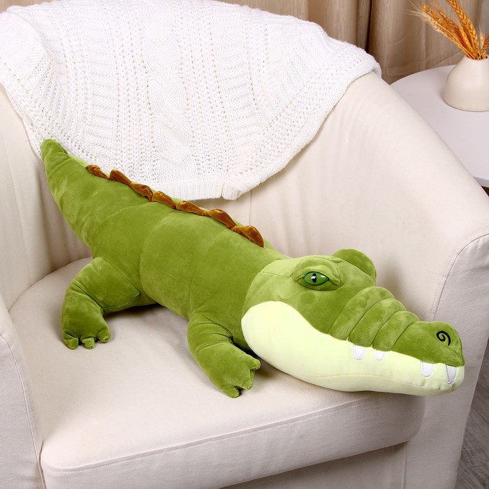 Мягкая игрушка «Крокодил», 80 см, цвет зелёный - фото 1 - id-p227176712