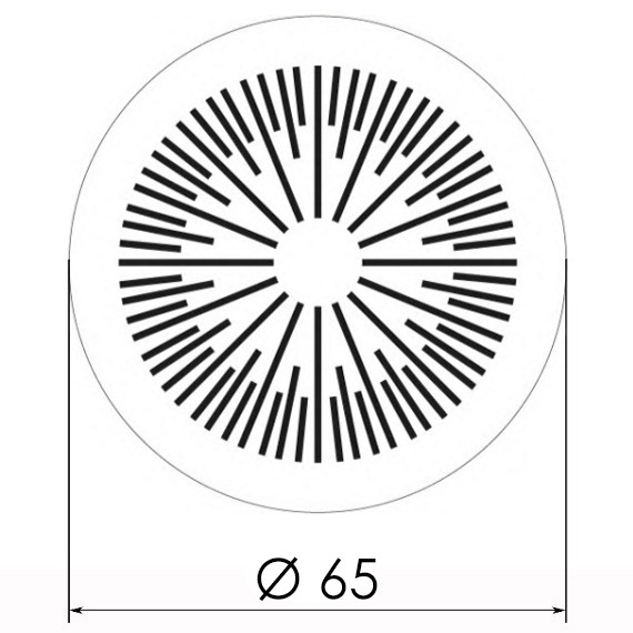 Магнитная вентиляционная решетка Ø 65 мм - фото 1 - id-p224097755