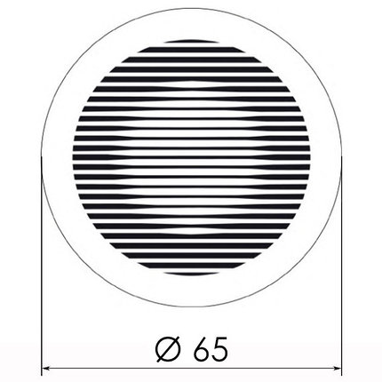 Магнитная вентиляционная решетка Ø 65 мм, фото 2