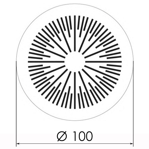 Магнитная вентиляционная решетка Ø 100 мм