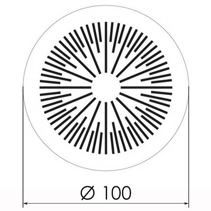 Магнитная вентиляционная решетка Ø 100 мм, фото 2